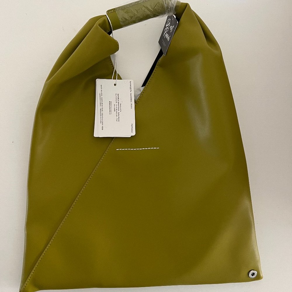 MM6 MAISON MARGIELA Green Mini Triangle Tote